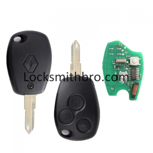 LockSmithbro 3 Button 206(NE73) 434Mhz With Logo PCF7947 Chip Renaul Clio&Kango Remote Key