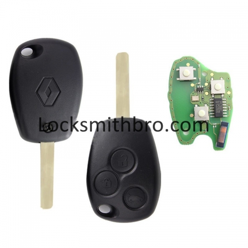 LockSmithbro 3 Button 307(VA2) 434Mhz With Logo PCF7946 Chip Renaul Clio&Kango Remote Key