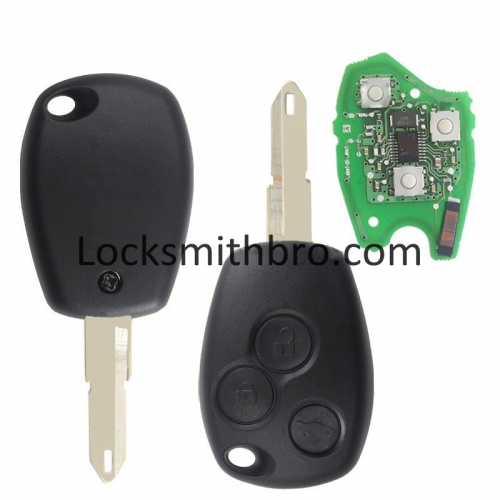 LockSmithbro No Logo 3 Button 433Mhz 7961M Hitag-AES 4A Chip 307（VA2) Blade Renaul Remote Key For Car After 2016