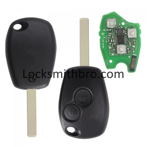LockSmithbro No Logo 433Mhz 7961M Hitag-AES 4A Chip 307（VA2) Blade 2 Button Renaul Remote Key For Car After 2016