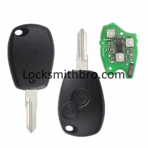 LockSmithbro No Logo 433Mhz 7961M Hitag-AES 4A Chip 207（VAC102) Blade 2 Button Renaul Remote Key For Car After 2016