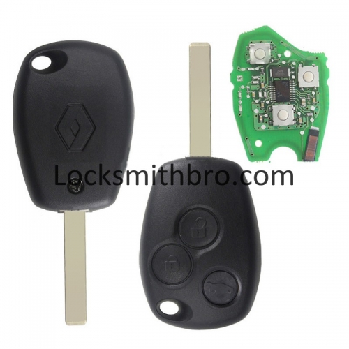 LockSmithbro With Logo 433Mhz 7961M Hitag-AES 4A Chip 307（VA2) Blade 2 Button Renaul Remote Key For Car After 2016