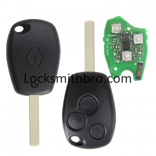 LockSmithbro With Logo 3 Button 433Mhz 7961M Hitag-AES 4A Chip 307（VA2) Blade Renaul Remote Key For Car After 2016