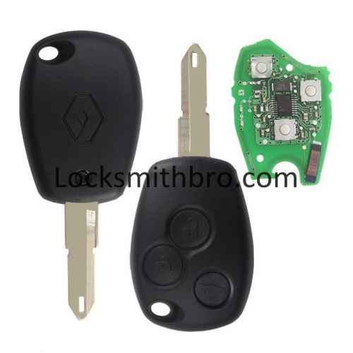 LockSmithbro With Logo 3 Button 433Mhz 7961M Hitag-AES 4A Chip 307（VA2) Blade Renaul Remote Key For Car After 2016