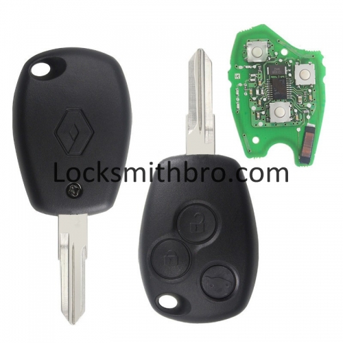 LockSmithbro With Logo 3 Button 433Mhz 7961M Hitag-AES 4A Chip 207（VAC102) Blade Renaul Remote Key For Car After 2016