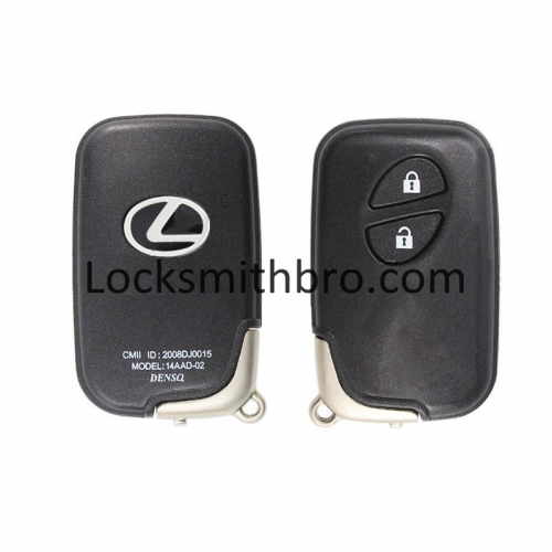 LockSmithbro With Blade And Logo 2 Button Lexus Smart Key Shell Case