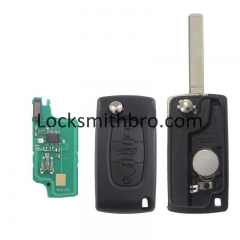 LockSmithbro ASK 0536 3 Button 433Mhz 7961(ID46) Chip 307(VA2) Blade Peugeo With Trunk Button Flip Remote Key For Cars 2006-2011