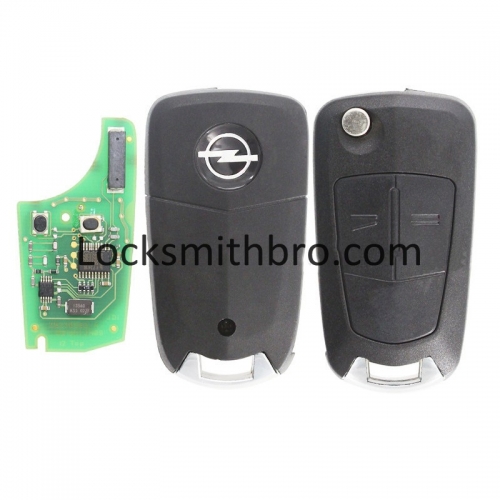 LockSmithbro 2 Button 7941 &ID46 Chip 433MHZ Opel Flip Remote Key For Opel Corsa D 2007-2012, Meriva B 2010-2013