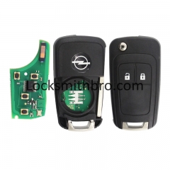 LockSmithbro 2 Button 433mhz ID46 Chip Opel Remote Key With Logo