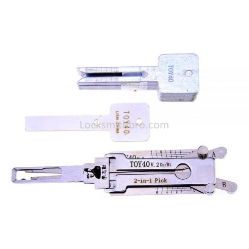 LockSmithbro Lishi TOY40 2in1 Decoder and Pick for Lexus, Toyot, Mitsubish