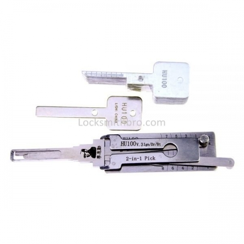 LockSmithbro Lishi HU100 2in1 Decoder and Pick  for BUICK, CADILLA, CHEVROLET, OPEL/VAUXHALL