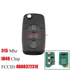 LockSmithbro  3+1Buttons For 4D0837231E 315Mhz Remote key For AUDI A4 S4 A6 A8 TT 1997-2005 Original remote control key
