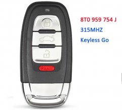 For Audi 3+1 Button Smart Card 315MHZ/433MHZ (8T0959754J)
