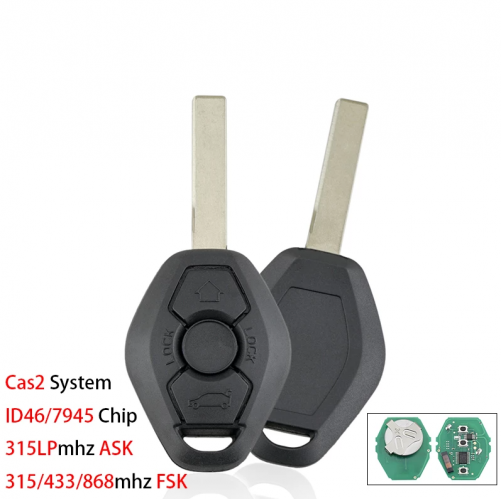 BMW CAS2 System Car Remote Key for BMW 3/5 Series X3 X5 Z3 Z4 Z8 Smart Car Key Fob 315/433/868Mhz ASK/FSK for BMW Key