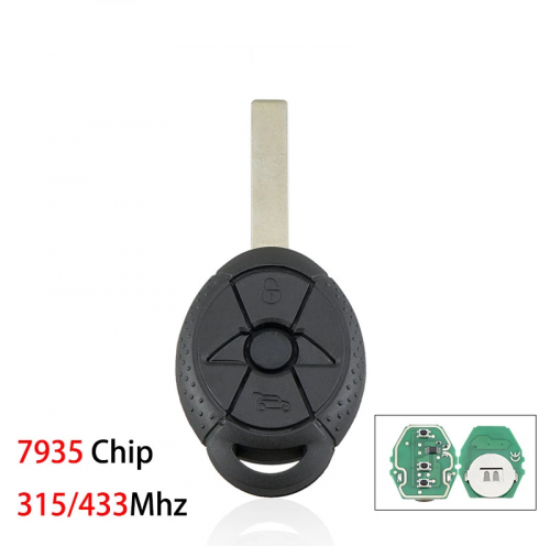 BMW 3 Buttons Car Remote Key for BMW MiNi Cooper S R50 R53 2005-2007 Car Keyless Entry 7935 Chip 315/433Mhz Smart Car Key