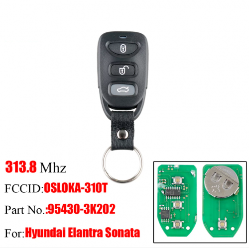 3+1 Buttons 315Mhz For H-yundai Sonata Elantra 2006-2010 FCC: OSLOKA-310T