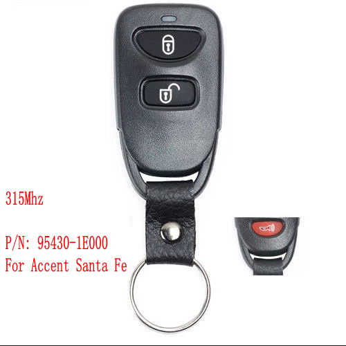 H-yundai Accent 2010 Santa Fe 2011 2012 Remote Key Fob 315MHz FCC ID: PLNHM-T002 95430-1E000 95430-1E011