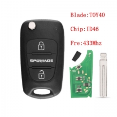 3 Buttons FOB Remote Key 433Mhz For Kia K5 ID46
