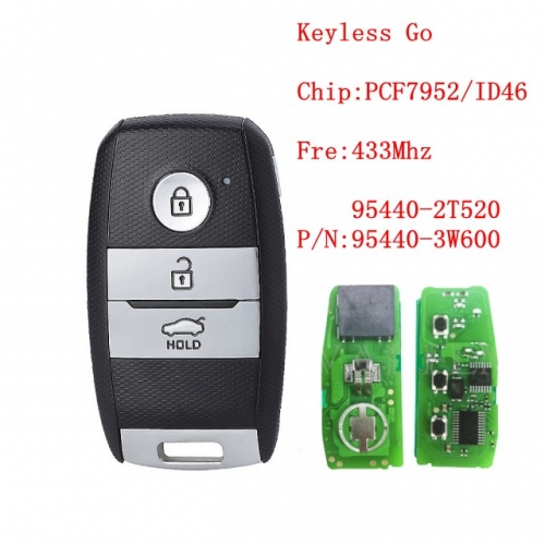 KIA K5 Sportage Sorento 2013-2015 Car Key Fob ID46 Chip 434MHZ 95440-3W600 95440-2T52
