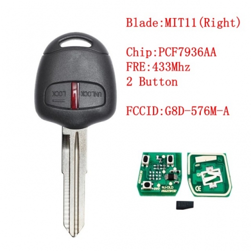 FCC ID: OUCG8D-620M-A 313.8MHz ID46 Chip MIT6 Blade  Compatible with: for Mit-subishi Eclipse 2006-2007 for Mit-subishi Galant 2006-2007