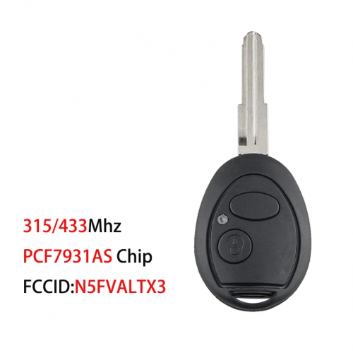 For Old Land-rover 2 Button Remote Key 315/433Mhz With PCF7930 Chip