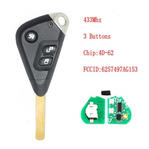 6257497AG153 3 BTN Smart Car Key For Subaru Forester Impreza Liberty Outback Tribeca 2004-2009 Remote Key 433Mhz Ask 4D-62 Chip