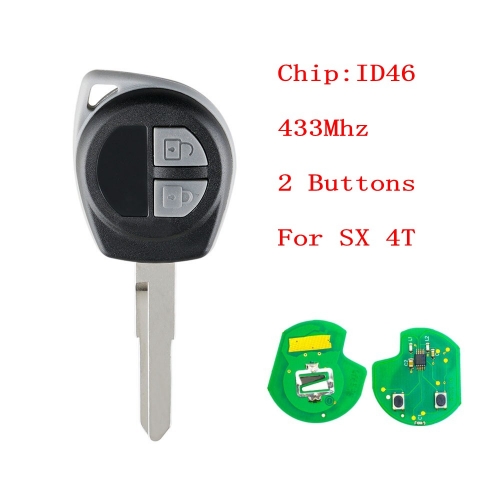 2 Button Remote Key 433Mhz for T-Suzuki SX4 (4T）
