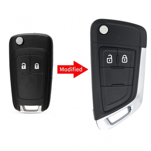 2 button Chevrolet Modified Flip Key Shell with logo