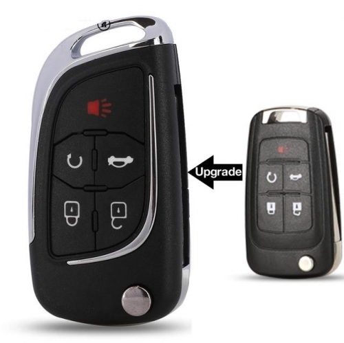 5 button Chevrolet Modified Flip Key Shell with logo