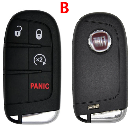 3+1 Button Fiat 500 500L 500X 2016 2017 2018 2019 Smart Car Key shell With Logo