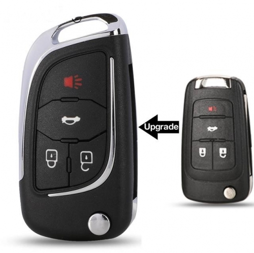 4 button Chevrolet Modified Flip Key Shell with logo