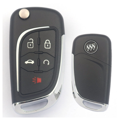 5 Button Buick Folding Flip Remote Key Shell