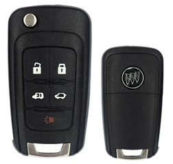 5 Button Buick GL8 Folding Flip Remote Key Shell with trunk button