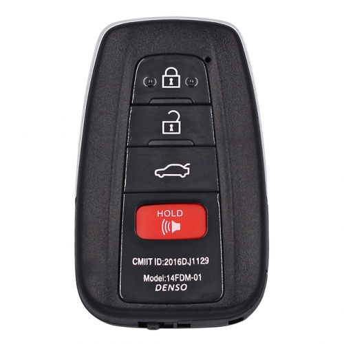 2018-2021 Smart Remote Car Key Shell Case With 4 Buttons Fob for T-oyota C-HR RAV4 Prius Prime Avalon Camry (Sedan)