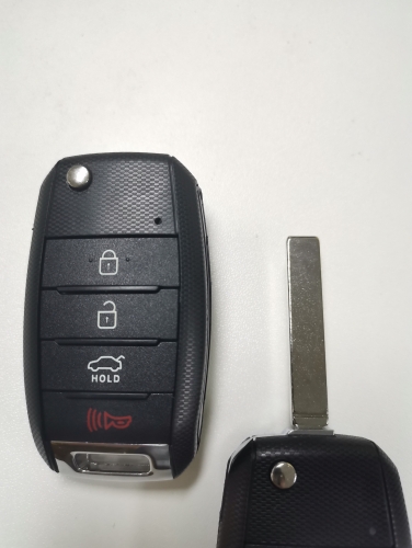 LockSmithbro 4 Button Rihgt Blade Kia Flip Remote Key Shell Case With Logo