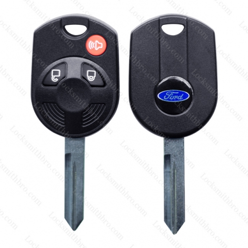 LockSmithbro 3 Button With Logo Ford Remote Key Shell Case