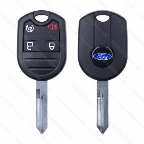 LockSmithbro 4 Button With Logo Ford Remote Key Case For Ford Edge F-150 SVT Raptor