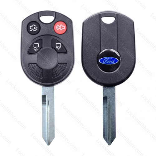 LockSmithbro 4 Button With Logo Ford Remote Key Shell Case