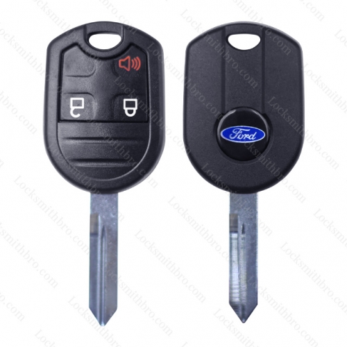 LockSmithbro 3 Button With Logo Ford Remote Key Case For Ford F-150 SVT Raptor