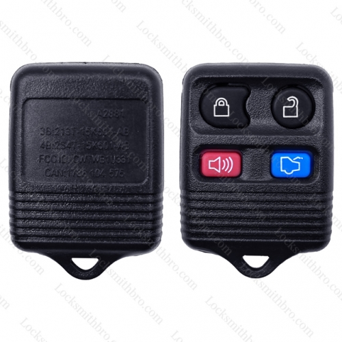 LockSmithbro 4 Button No Logo Ford Focus Transit Ranger Remote Key Shell