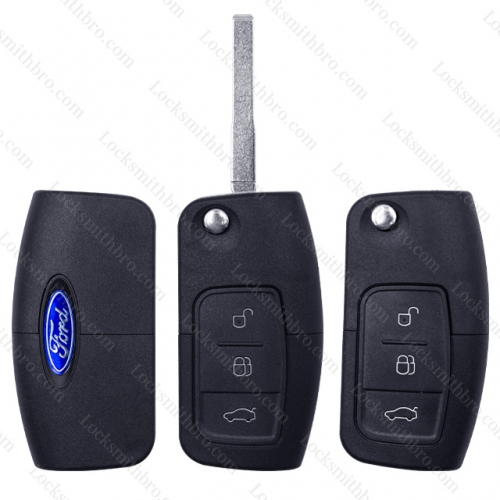 LockSmithbro 3 Button Ford Focus Remote Key Shell Case