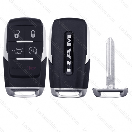 5 button Dodge Smart Remote car Key shell with logo
