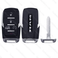 5 button Dodge Smart Remote car Key shell with logo