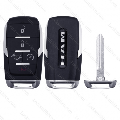 5 button Dodge Smart Remote car Key shell with logo