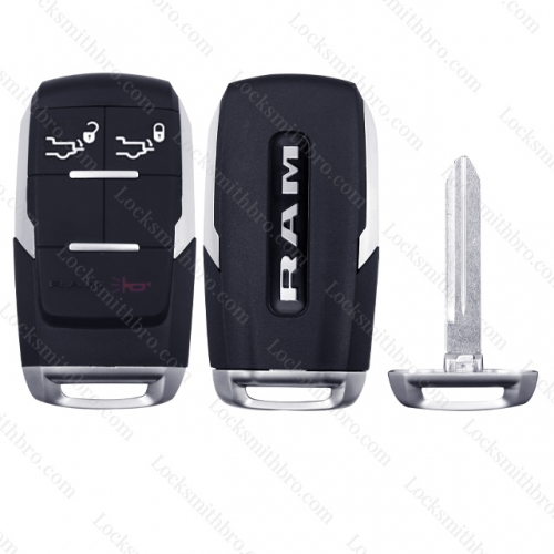 3 button Dodge Smart Remote car Key shell with logo