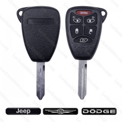 LockSmithbro ForChrysler 5+1 Button Key Shell With Battery Holder