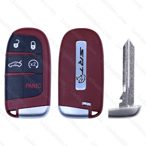 4+1button smart key shell for Dodge Charger Challenger SRT（Sedan）