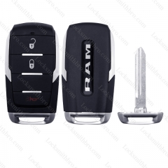 3 button Dodge Smart Remote car Key shell with logo