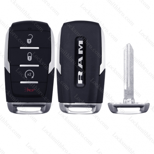 4 button Dodge Smart Remote car Key shell with logo