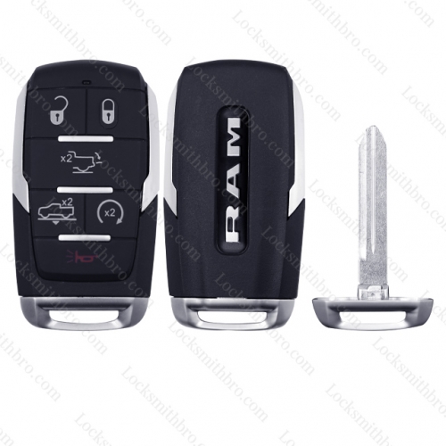 6 button Dodge Smart Remote car Key shell with logo